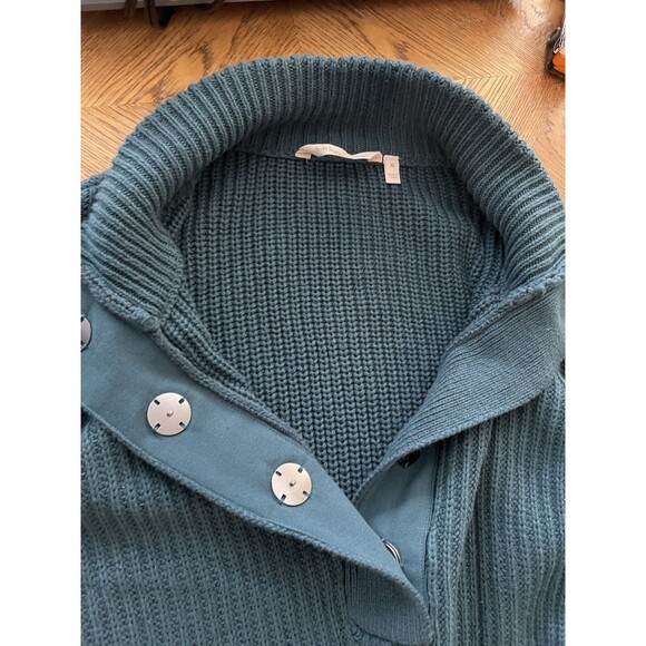 Soft Surroundings Women's Sweater XL Highland Cotton Pocket Snap Long Sleeve - Picture 11 of 11